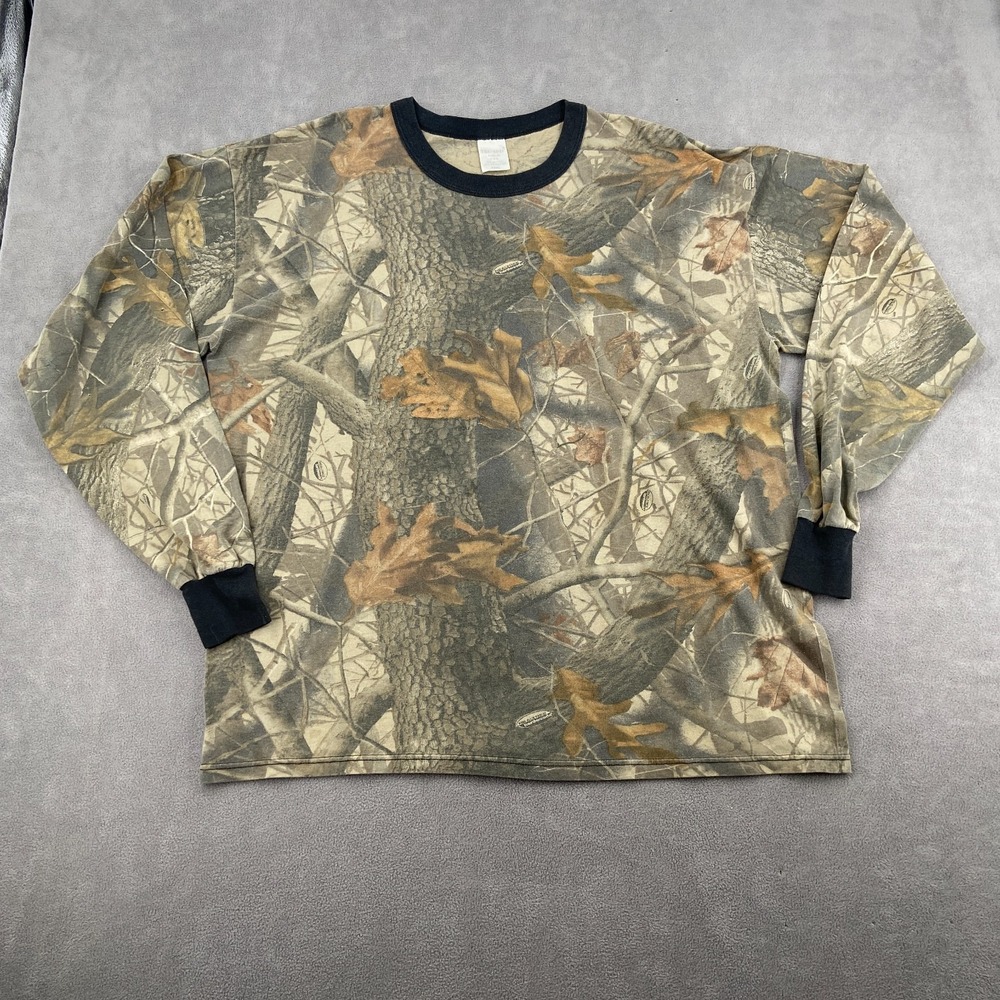 Vintage TRU-SPEC Hunting Shirt Men 3XL Brown Hardwood Camo Realtree